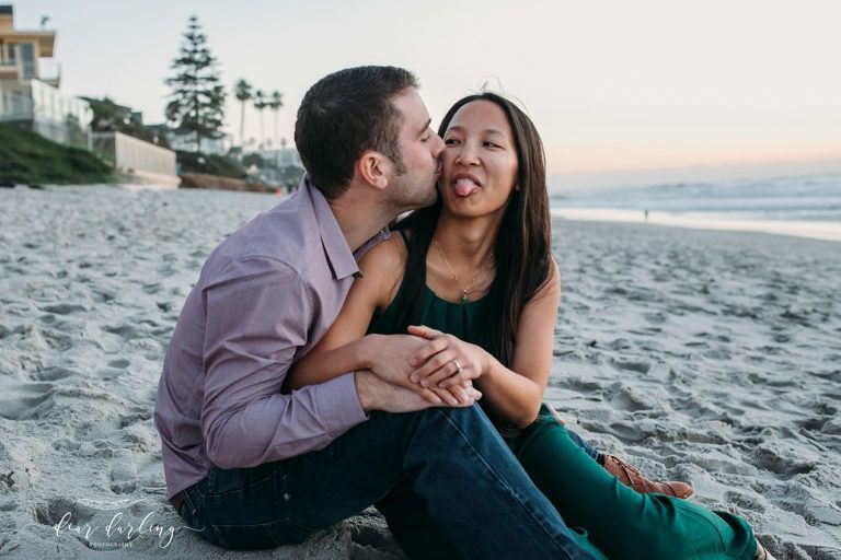 San Diego Beach Engagement Photoshoot 