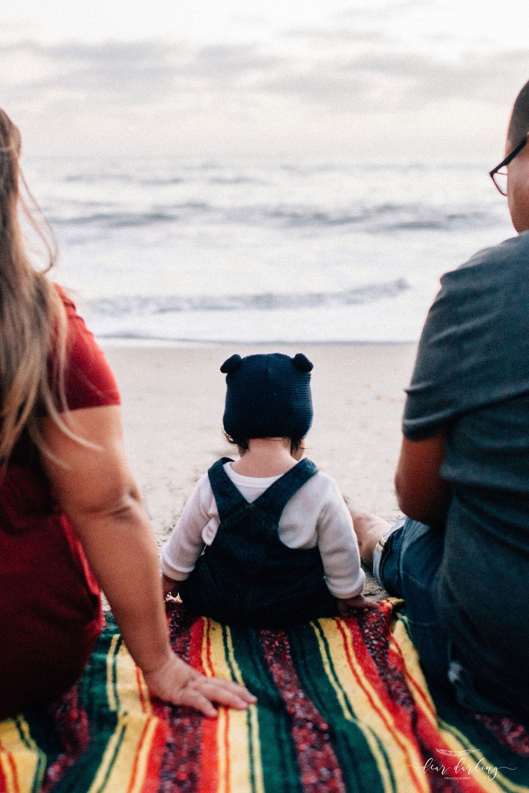 Sunset Beach Family Pose