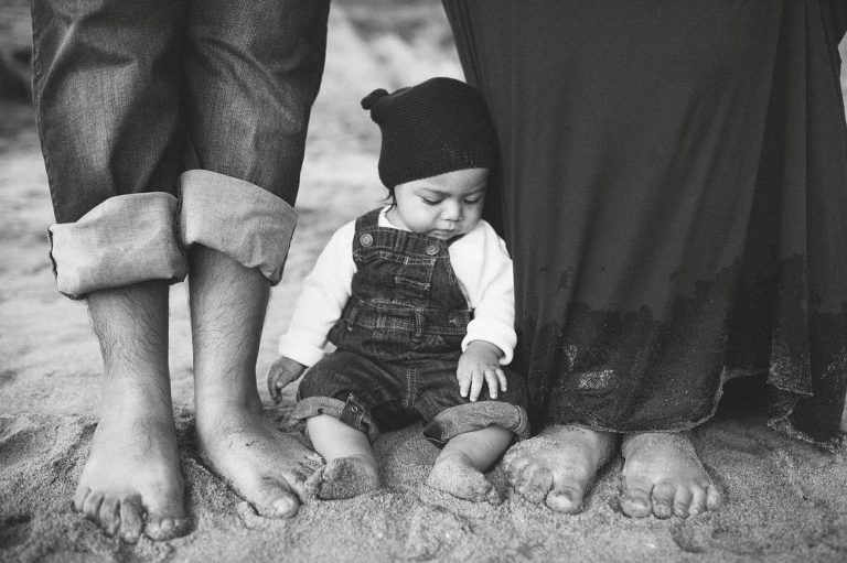 Sunset Beach Family Pose