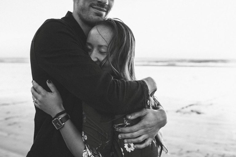 San Diego Beach Engagement Pose