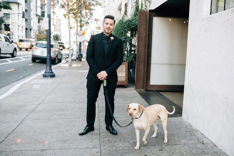 Downtown San Diego Wedding Party Pose