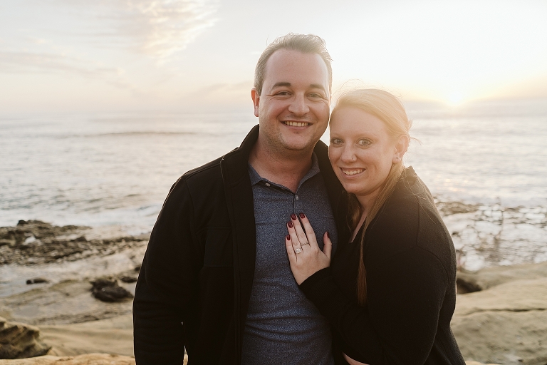 Sunset Cliffs San Diego Surprise Proposal Photoshoot