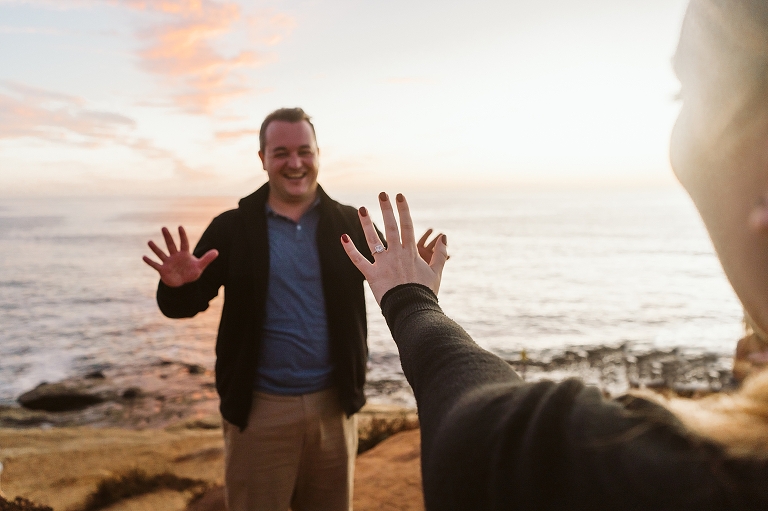 Sunset Cliffs San Diego Surprise Proposal Photoshoot