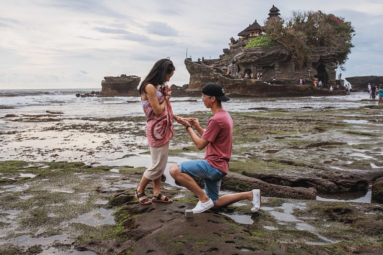 Bali Tanah Lot Surprise Proposal