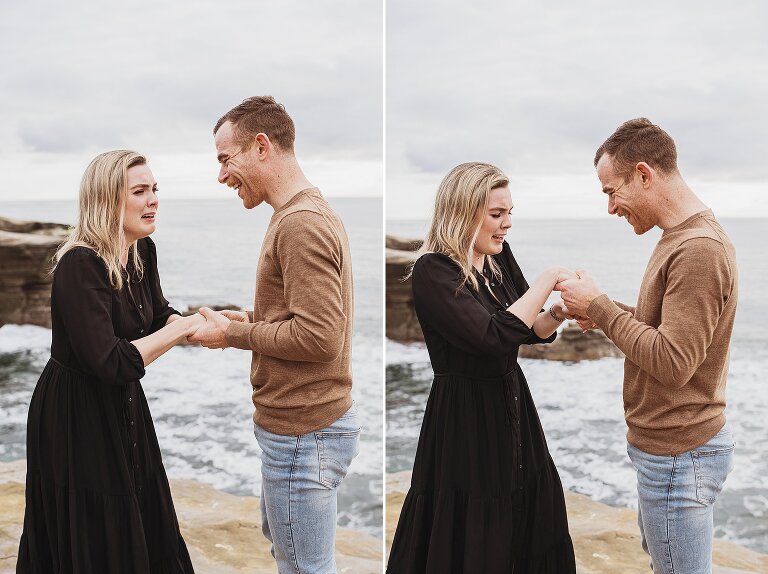 Sunset Cliffs Surprise Proposal Photoshoot