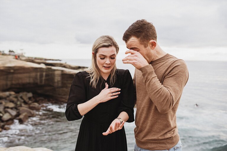 Sunset Cliffs Surprise Proposal Photoshoot