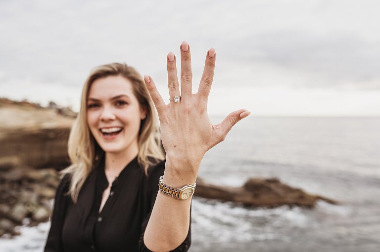 Sunset Cliffs Surprise Proposal Photographer