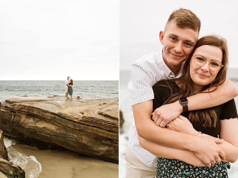 San Diego La Jolla Beach Engagement Photoshoot