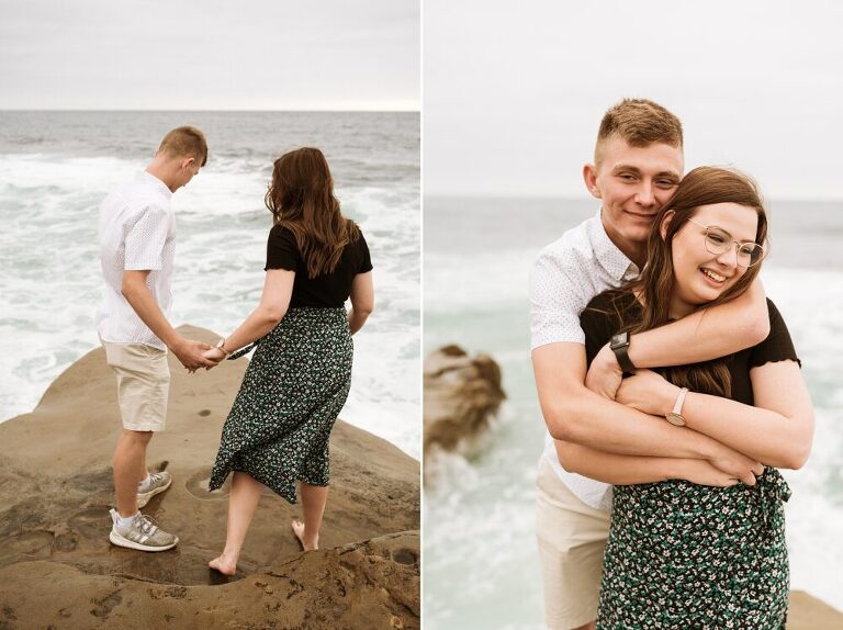 San Diego La Jolla Beach Engagement Photoshoot