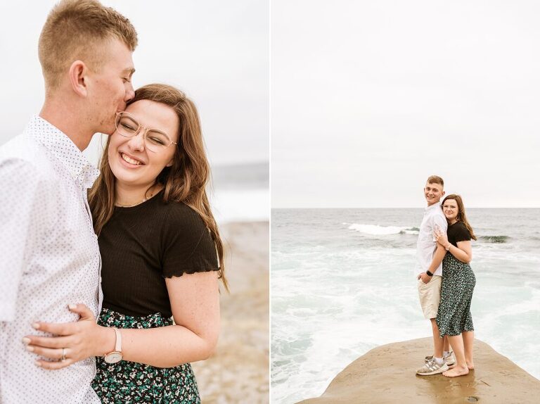 San Diego La Jolla Beach Engagement Photoshoot