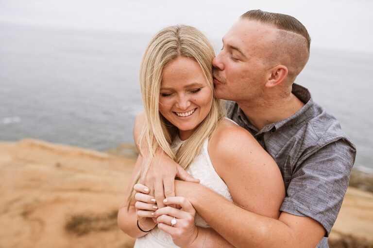 sunset cliffs engagement photoshoot