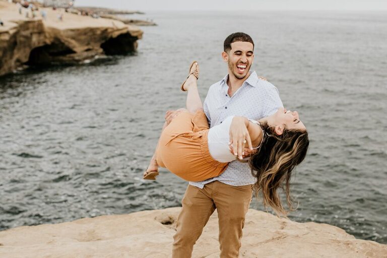 Sunset Cliffs San Diego Proposal Photoshoot