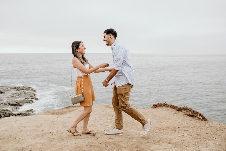 Sunset Cliffs San Diego Surprise Proposal Photoshoot