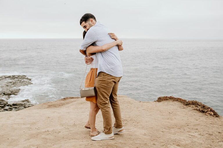 Sunset Cliffs San Diego Surprise Proposal Photoshoot