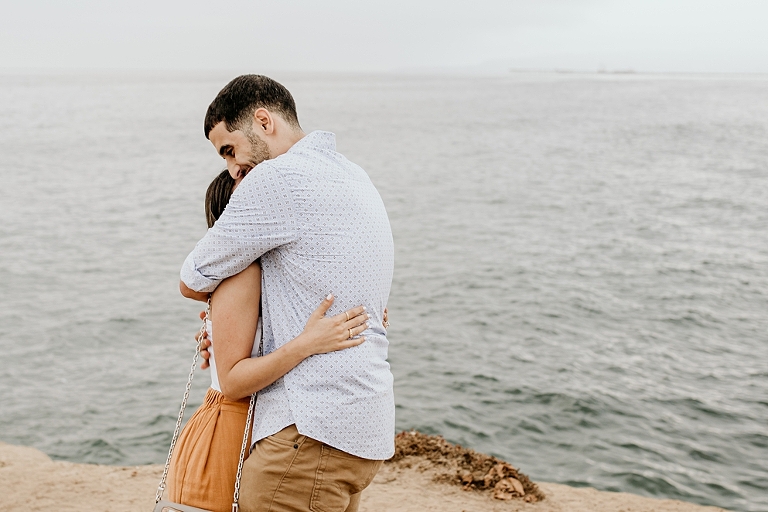 Sunset Cliffs San Diego Surprise Proposal Photoshoot