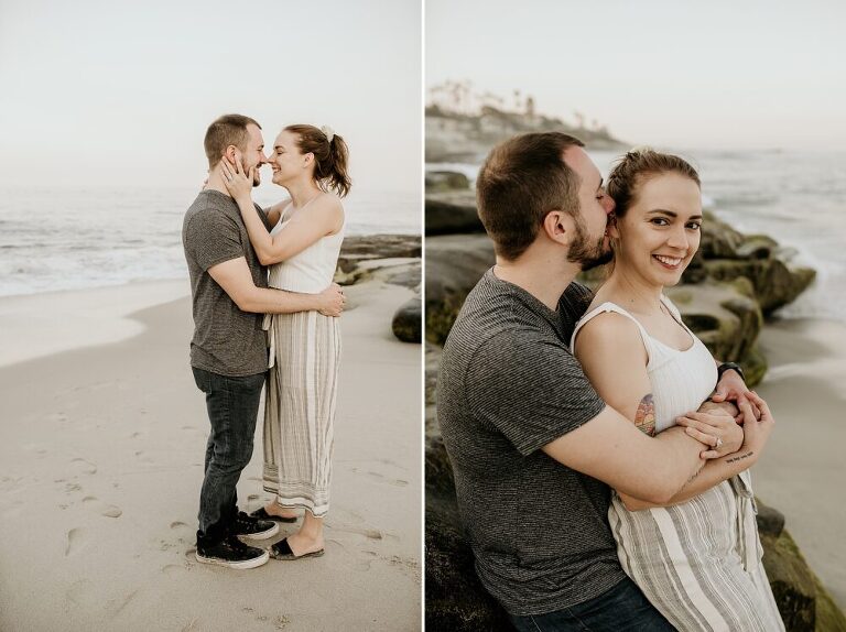 La Jolla Beach Engagement Photoshoot
