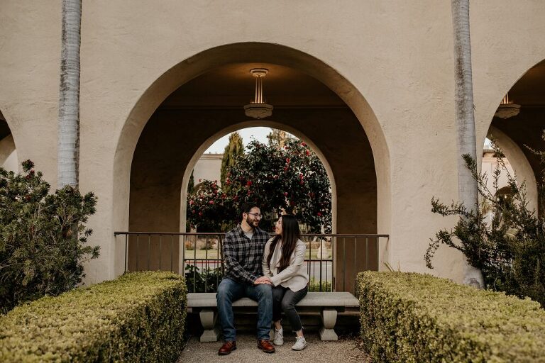 Balboa Park Engagement Photoshoot