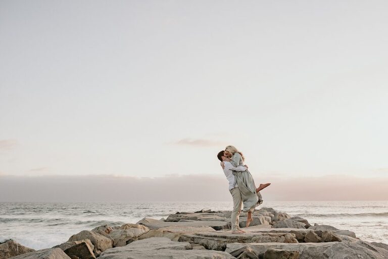 Carlsbad Beach Engagement Photoshoot