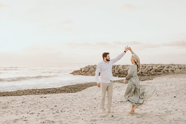 Carlsbad Beach Engagement Photoshoot