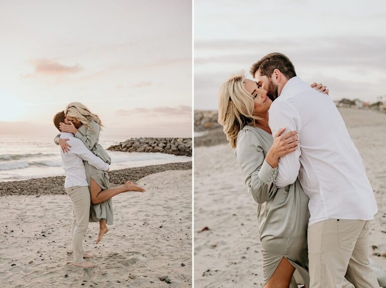 Carlsbad Beach Engagement Photoshoot