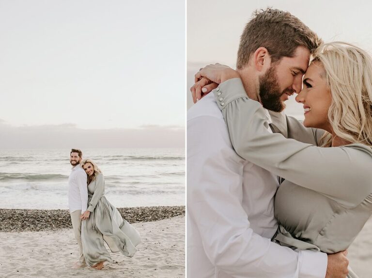 Carlsbad Beach Engagement Photoshoot