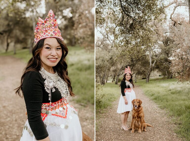 Outdoor Maternity With Dog Pose