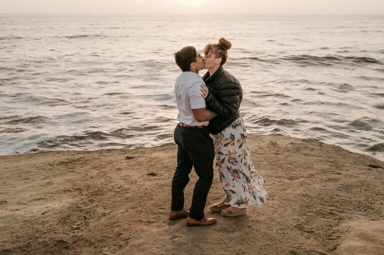 Sunset Cliffs Surprise Proposal Photoshoot