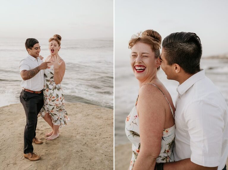Sunset Cliffs Surprise Proposal Photoshoot