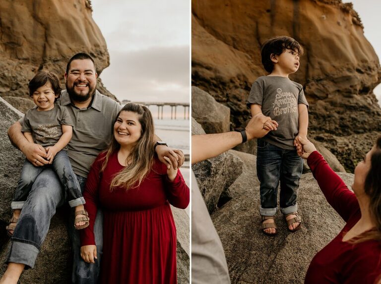 La Jolla Scripps Beach Family Photoshoot