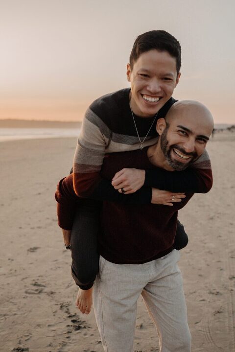 Coronado Beach Gay Couple Engagement Shoot