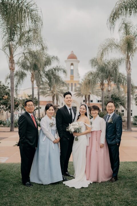 Laguna Hills Civic Center Wedding Family Pose